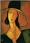 Jeanne Hebuterne in Large Hat by Amedeo Modigliani